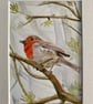 Robin in Spring bird (original watercolour painting) - Image 3