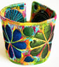 Textile - Cuff - with Free Machine Embroidery 
