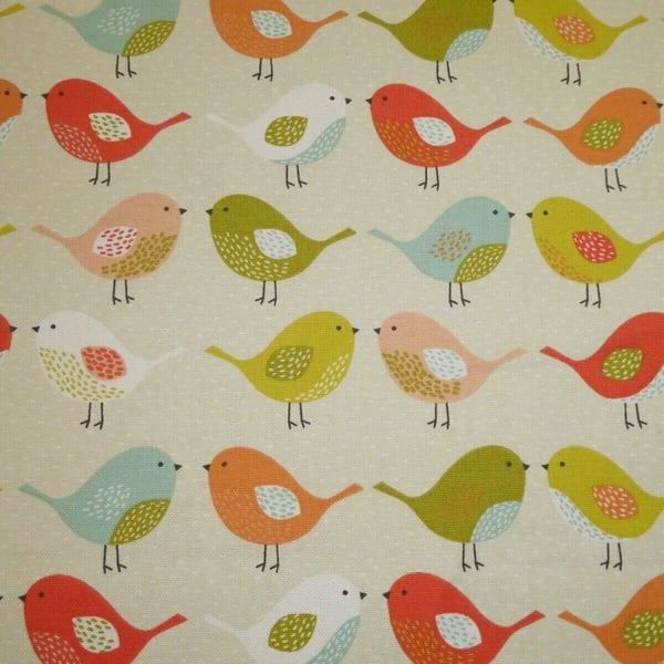 Birds Scandi Tablecloth Cotton. 150 x 135cm  Rectangle