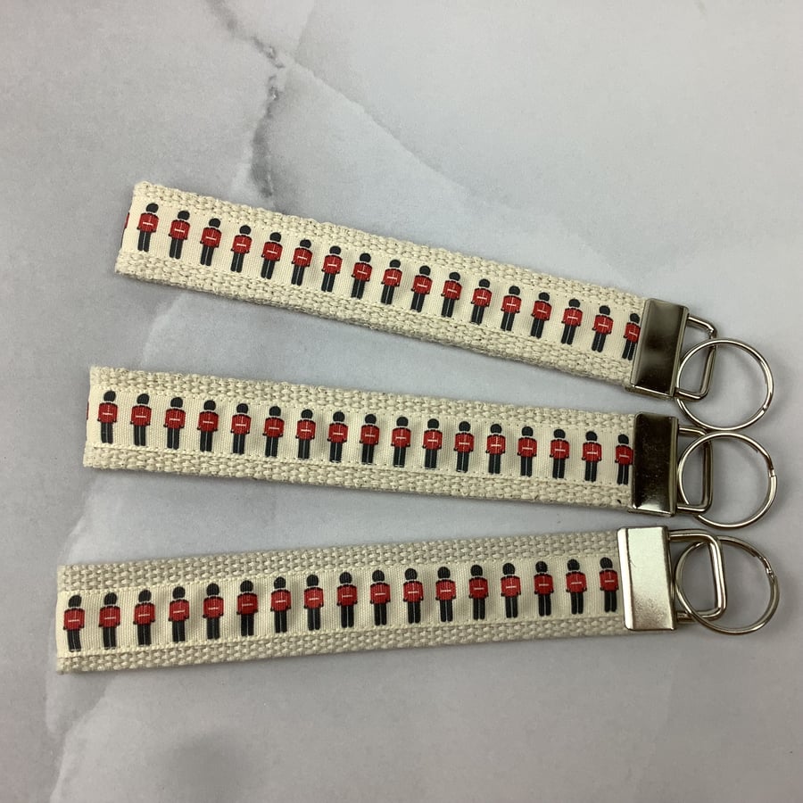 Soldiers wristlet key fob, Guardsmen key ring, Handmade