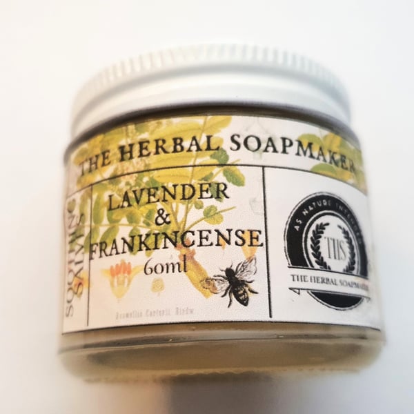 Lavender & Frankincense moisturising hand salve, 60ml