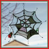 Spider Web Stained Glass Suncatcher