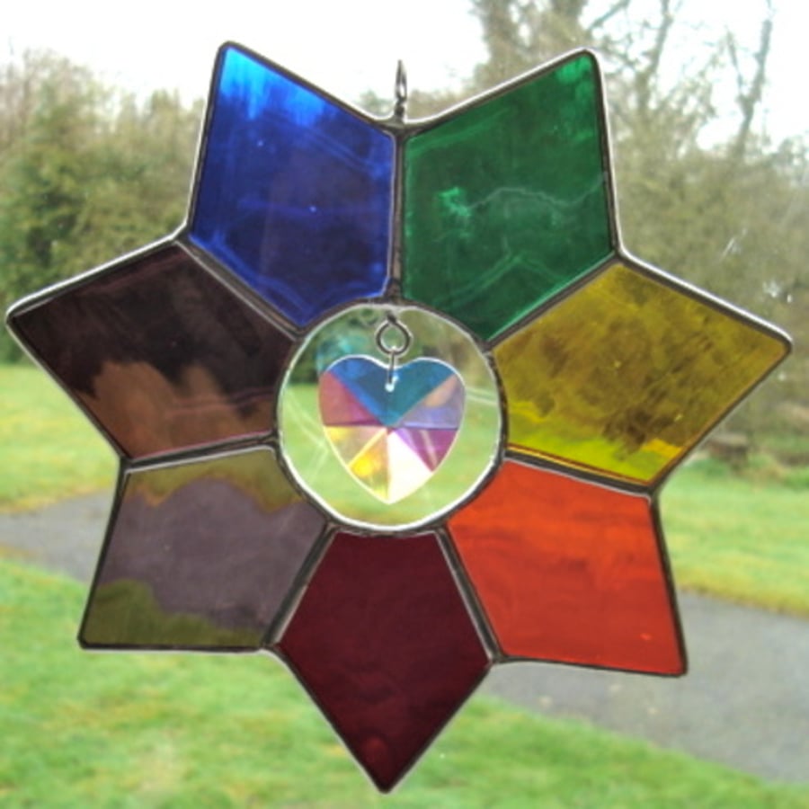 Rainbow star suncatcher