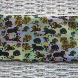 Lots of Sausage Dogs Pencil Case or Small Make Up Bag.
