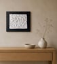 Seashell Plaster Wall Art, Handmade Coastal Bas Relief, Black Framed Starfish - Image 2