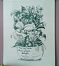 'White Lilies' Linocut Print - Image 3