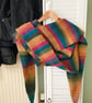 Long Striped Crocheted Shawl - Wrap - Scarf - Image 2