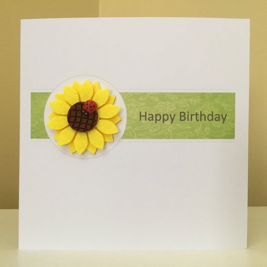 Sunflower birthday card