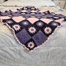 Beautiful flower crochet blanket