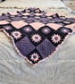 Beautiful flower crochet blanket