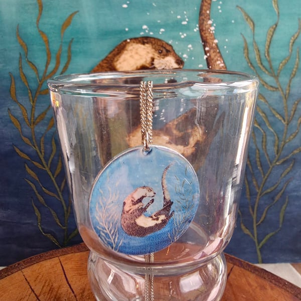 Otter Aluminium and Sterling Silver Pendant