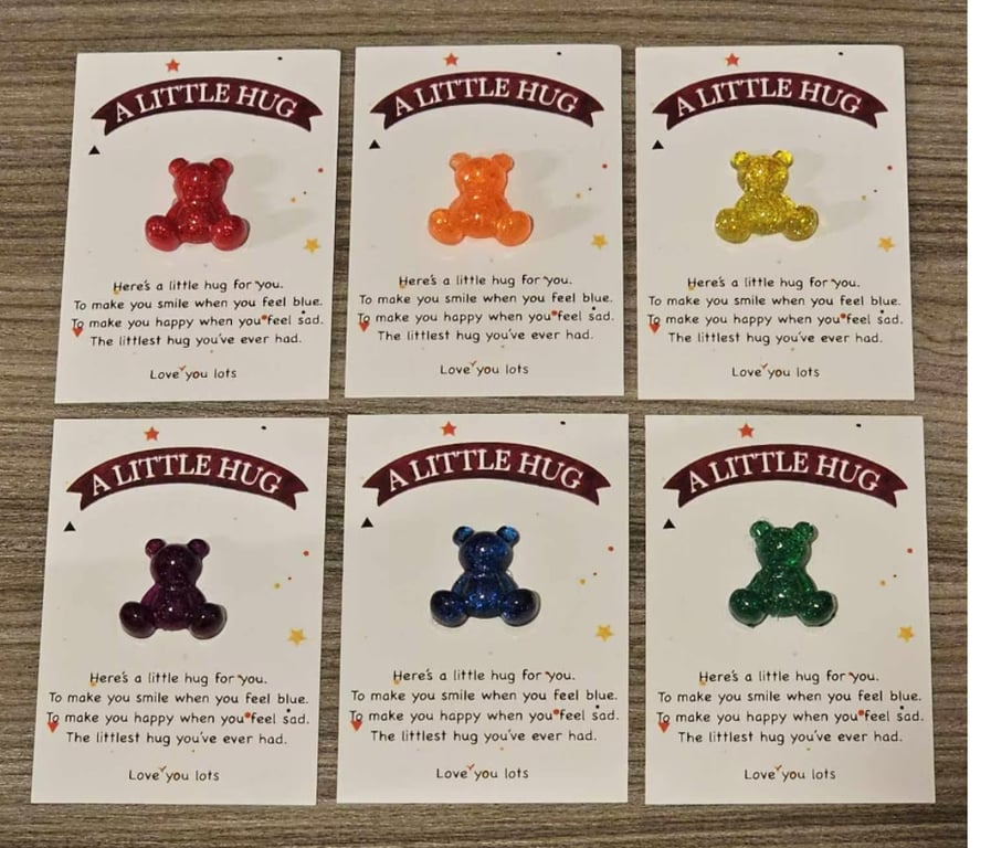 Pocket resin bears - Small keepsake -Token of appreciation -thinking of you