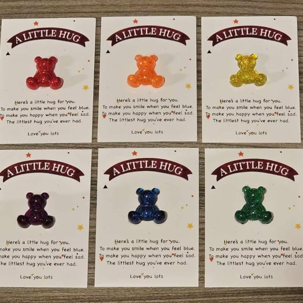 Pocket resin bears - Small keepsake -Token of appreciation -thinking of you