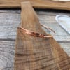 Copper Inspiration Bangle.  Hammered and Stamped Narrow Bangle, 
