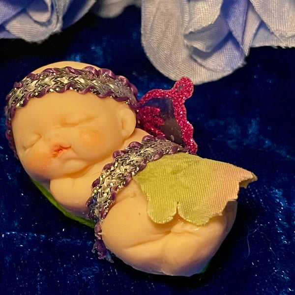 Miniature polymer clay baby