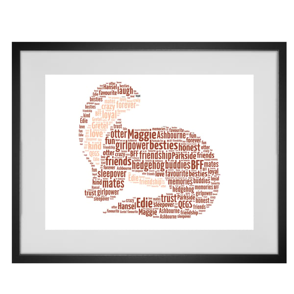 Personalised Otter Design Word Art Gifts  