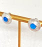 Chalcedony Flower Earring Studs - Image 4