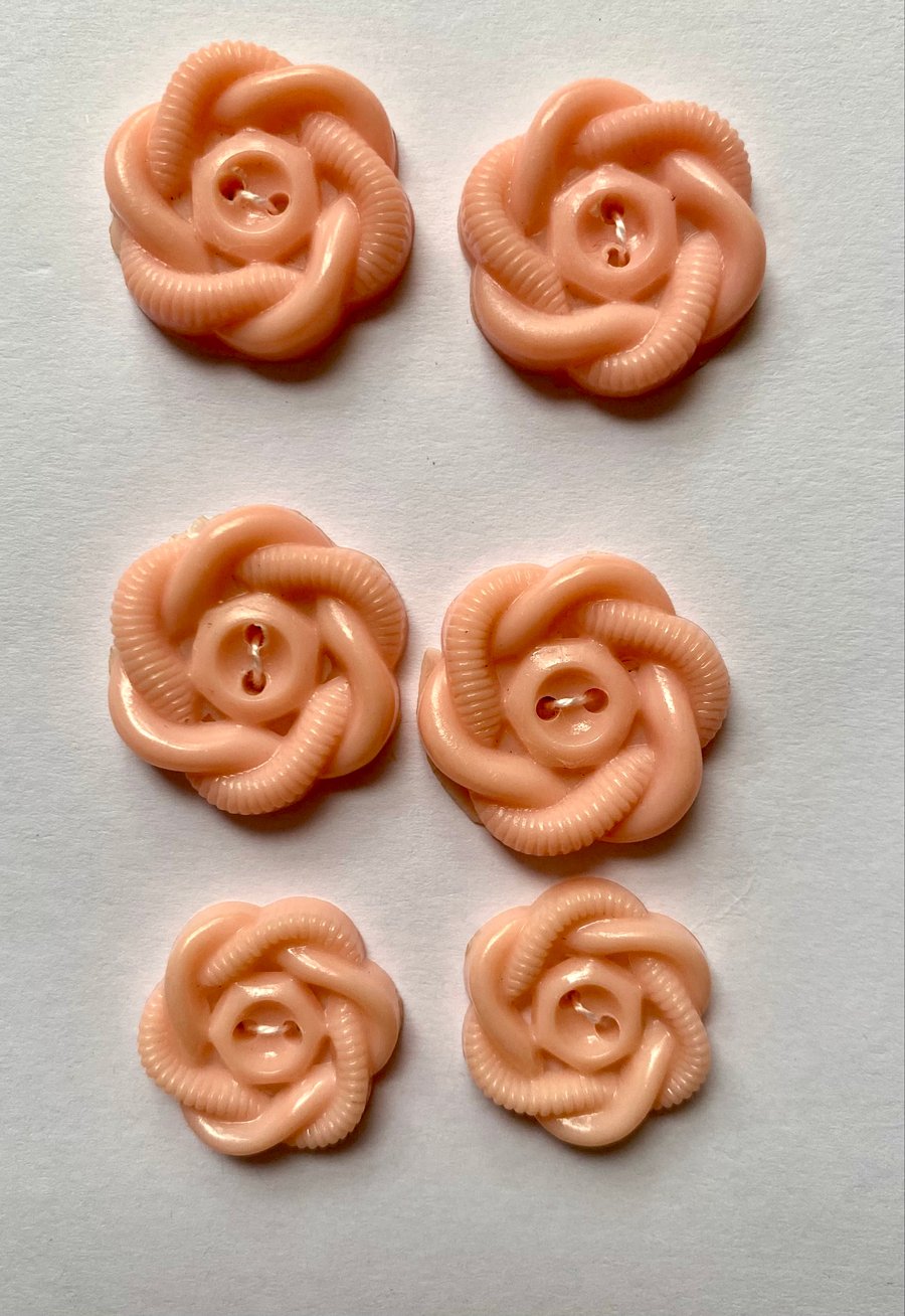 Vintage buttons, cute rose flower design
