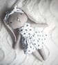 Linen rabbit, Stuffed bunny, Heirloom gift, Softy, Rag doll - Image 3