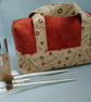 Handled zipped Box Shape Project Bag, Make Up Bag, Multi Use - Image 3