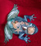 Handmade epoxy resin frog ornament. Seaside theme.