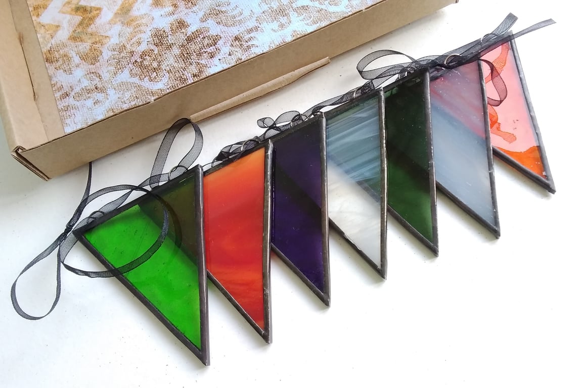 Stained Glass Bunting - Halloween