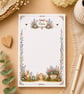 Bunny Meadow Floral Notepad - 50 tear off pages - Cottage Garden Stationery