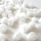 20g white concentric circles murrini made with Bullseye 90coe glass