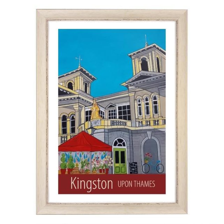 Kingston-upon-Thames travel poster print by Susie West