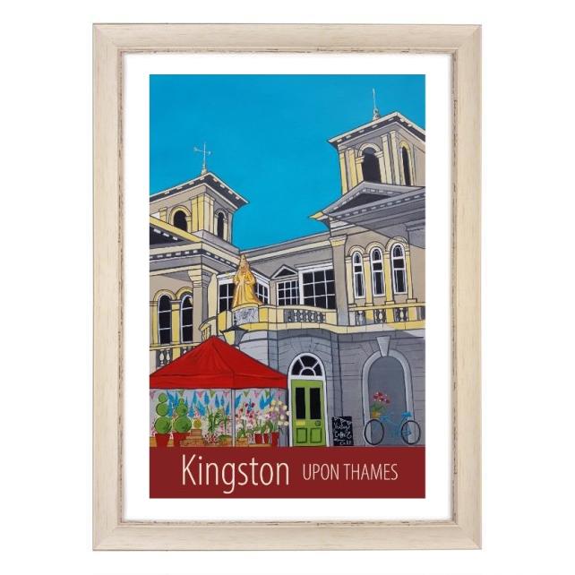 Kingston-upon-Thames travel poster print by Susie West