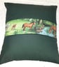 Mare and foal by stream cushion - Image 3