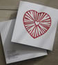 Handprinted heart greetings card - Image 6
