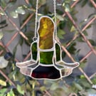Yoga Meditation Pose - Reverse in stained glass