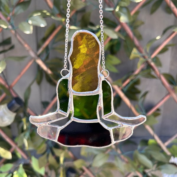 Yoga Meditation Pose - Reverse in stained glass