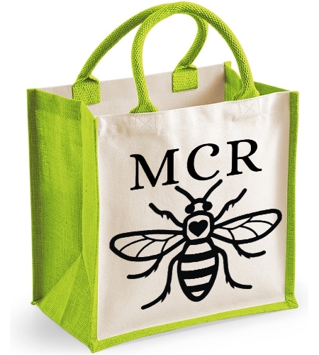 Manchester Bee Midi Jute Bag -  M C R