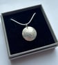 Silver Hand Engraved Disco Ball Pendant - Image 3