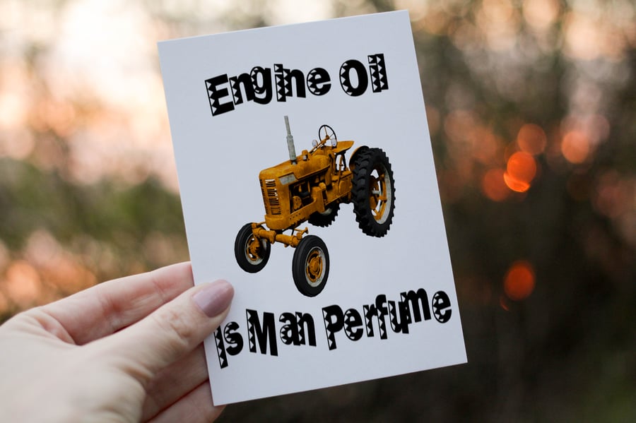 Traction Engine Birthday Card, Tractor Birthday Card, Card for Friend Birthday