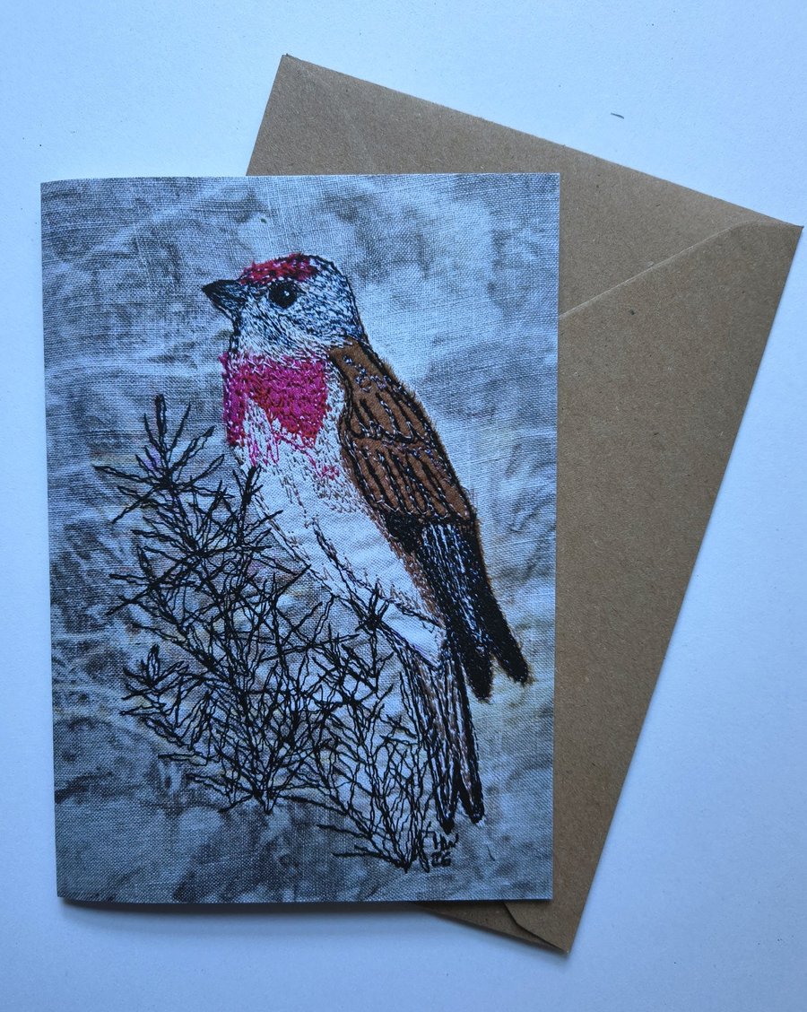 Linnet Greetings Card