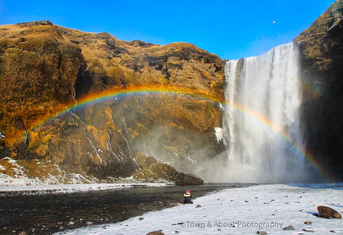 A Rainbow at Skogafoss Waterfall, Iceland