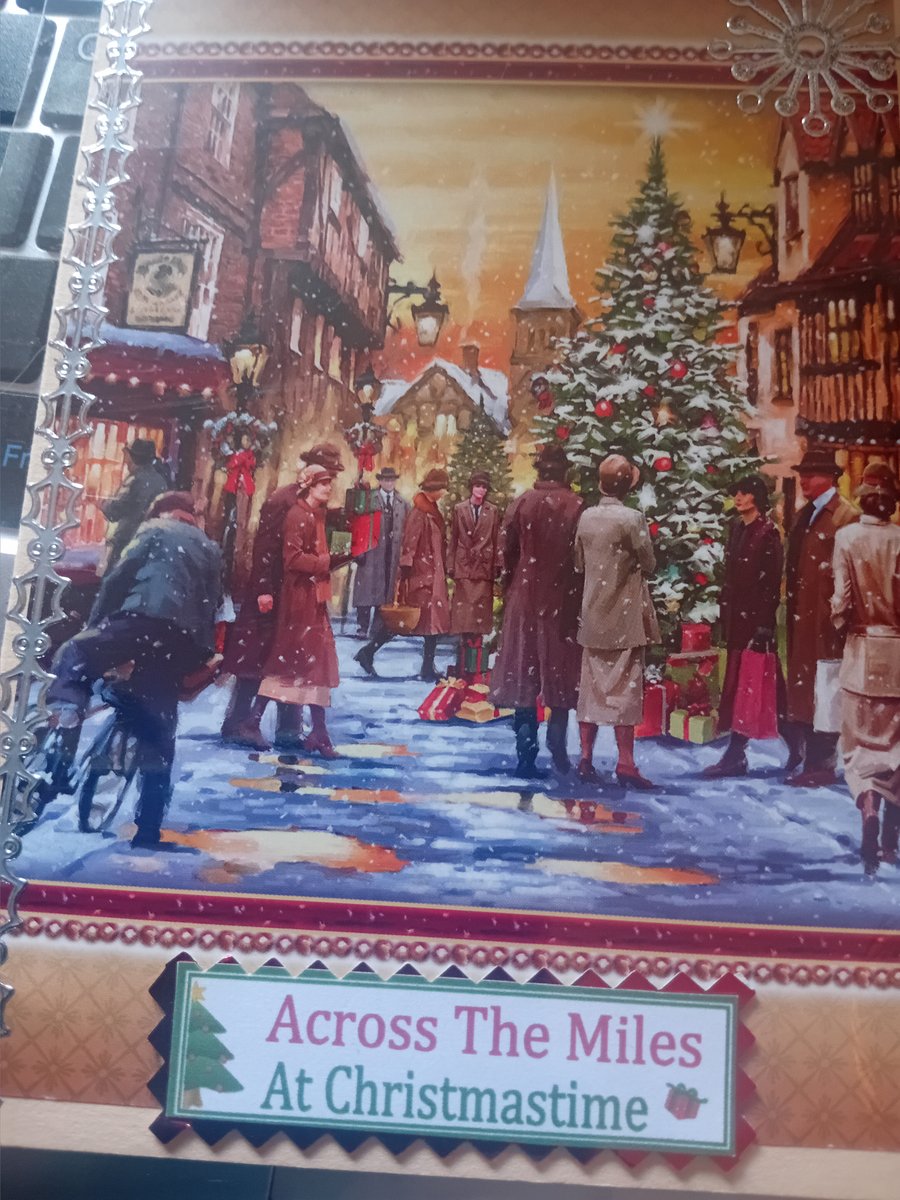 Christmas Shopping Across The Miles Handmade Festive Card 
