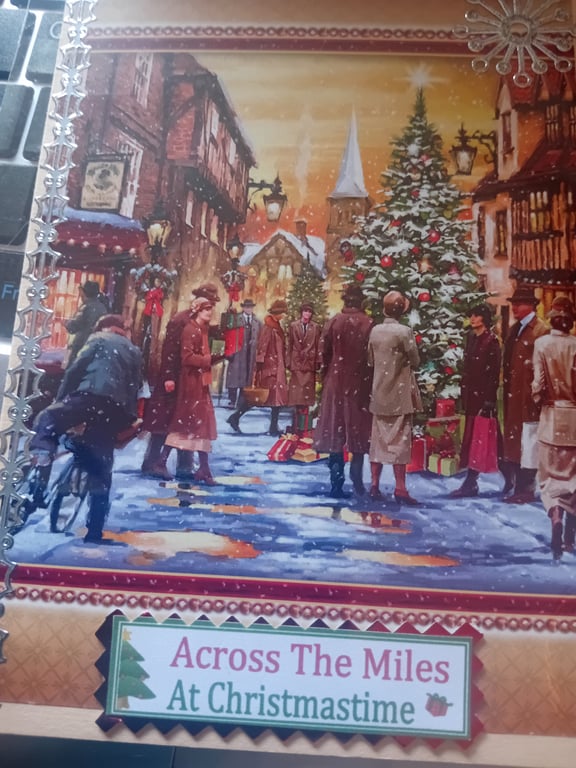 Christmas Shopping Across The Miles Handmade Festive Card 