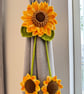 Handmade Crochet Sunflower Curtain Tieback,sunflowers,home decor  - Image 2