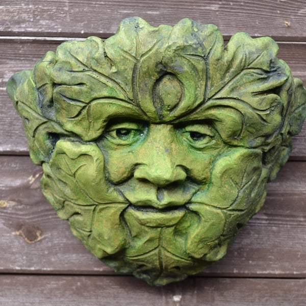 May King Green Man Wall Planter plus Free Pocket Green Man
