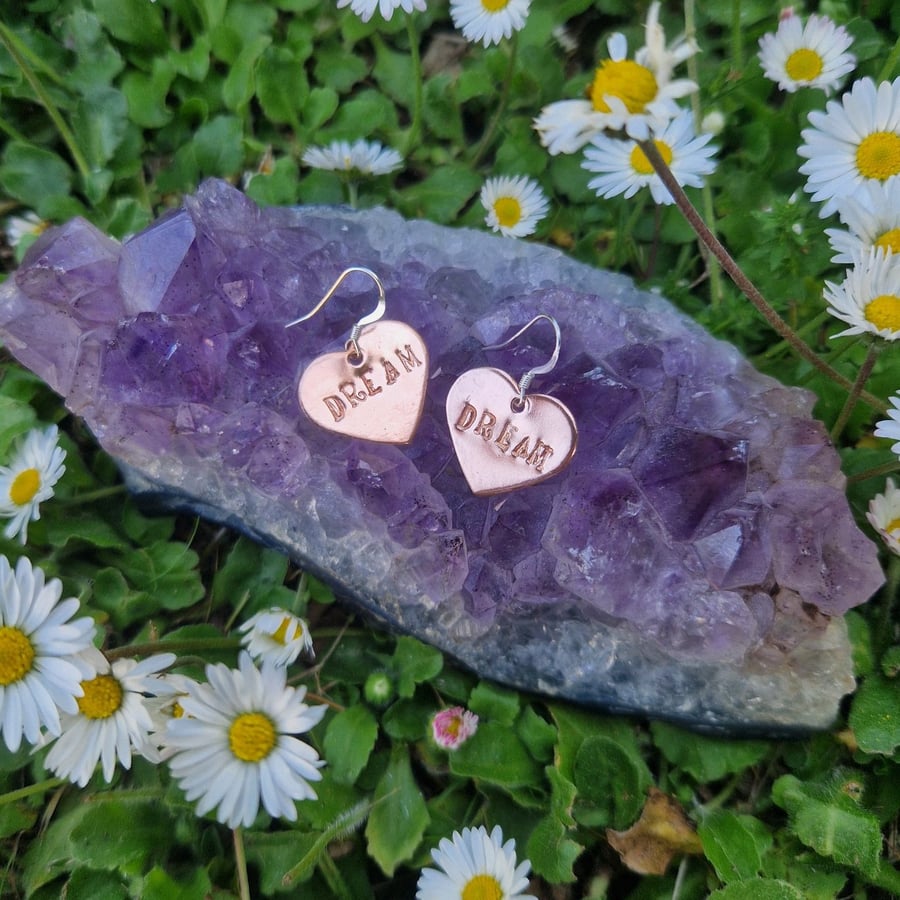 DREAM Copper Heart earrings