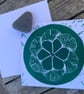 Original lino print Ginkgo leaf card - Image 2