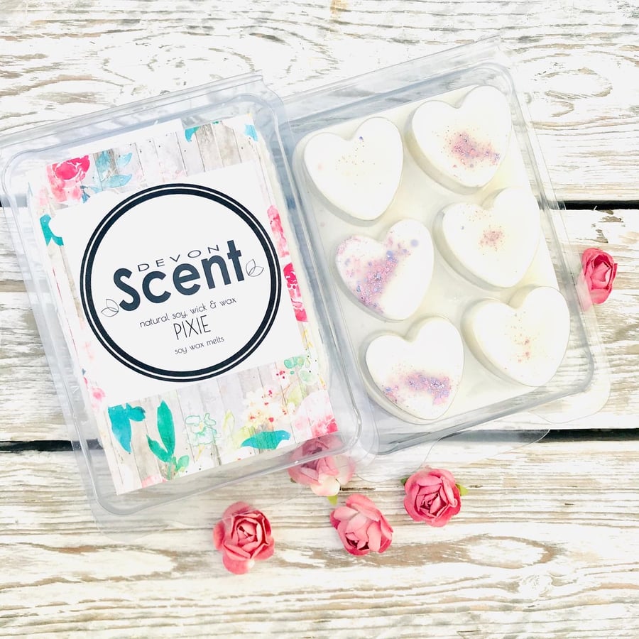 Pixie 6 Heart Clam Wax Melts