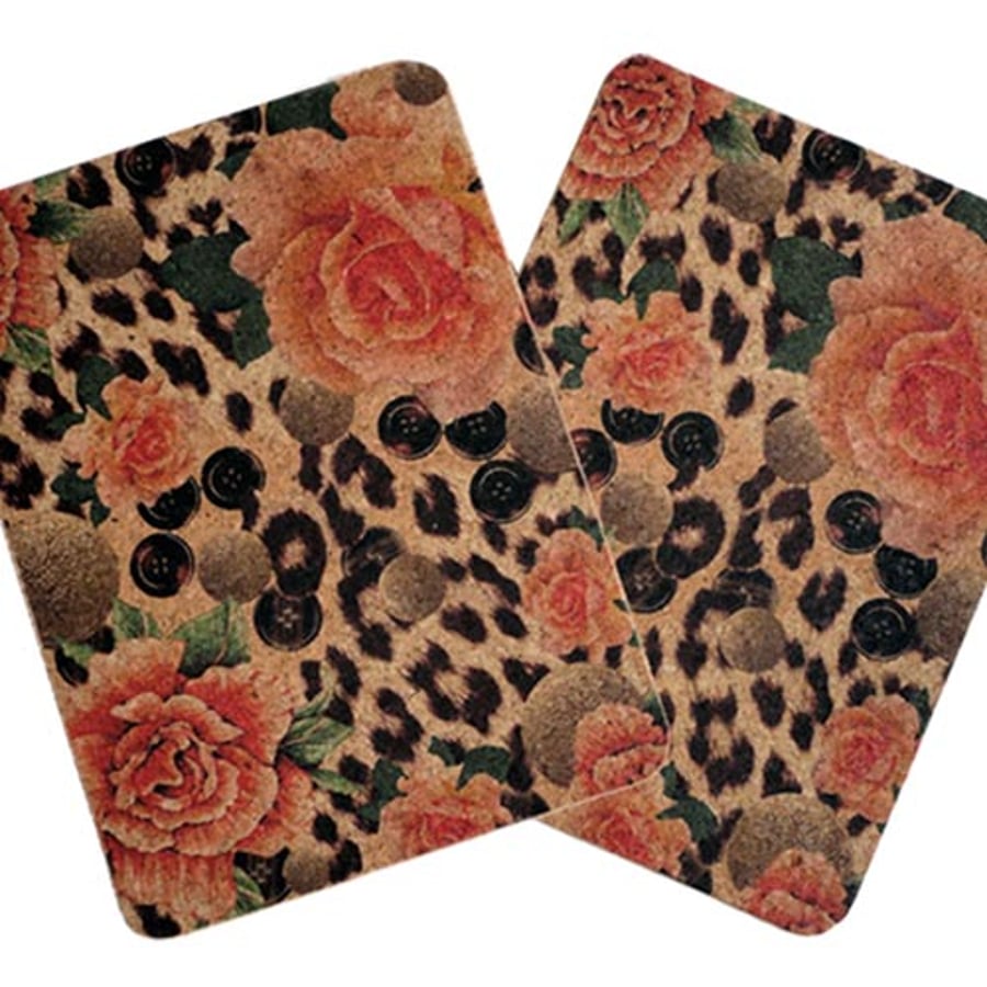 Two Orange Rose & Skin Rectangular Placemats