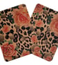 Two Orange Rose & Skin Rectangular Placemats - Image 1