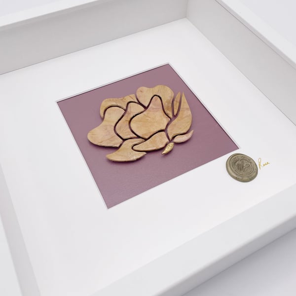 La Versaillaise - Original Floral Art - Roses & Gold - Signature Collection