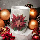 Poinsettia tealight holder